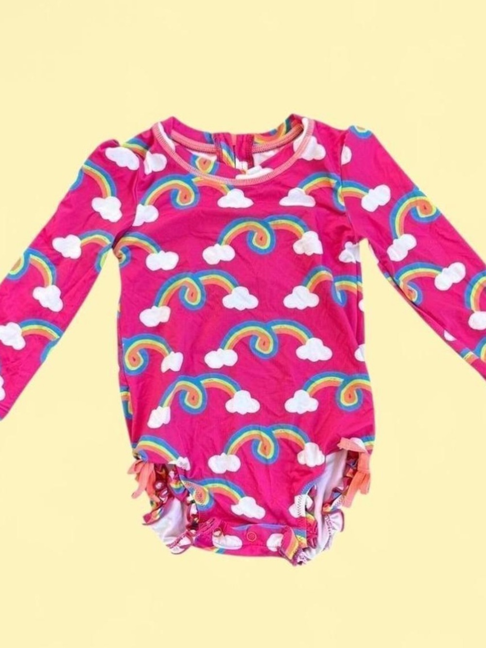Hatley Rainbow Rash Guard One Piece Swimsuit 9-12 Months